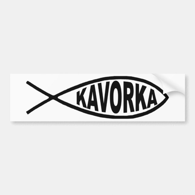 Pegatina Para Coche Pescado-parachoque de Kavorka (Frente)