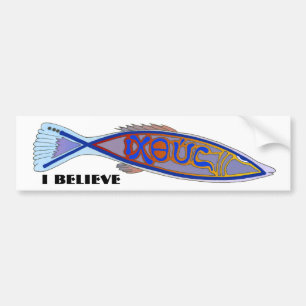 Pegatina Para Coche Pescados de ICHTHUS: CREO