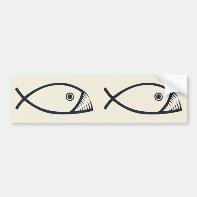 Pegatina Para Coche Pescados de la evolución (Frente)