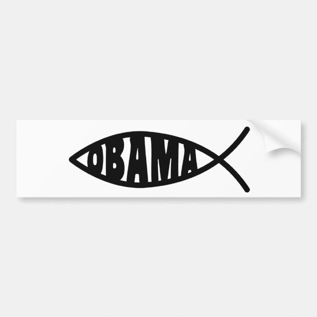 Pegatina Para Coche Pescados de Obama (Frente)