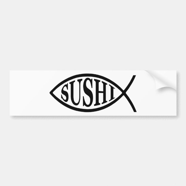 Pegatina Para Coche Pescados del sushi (Frente)