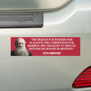 Pegatina Para Coche Peter Kropotkin War Quote Bumper Sticker