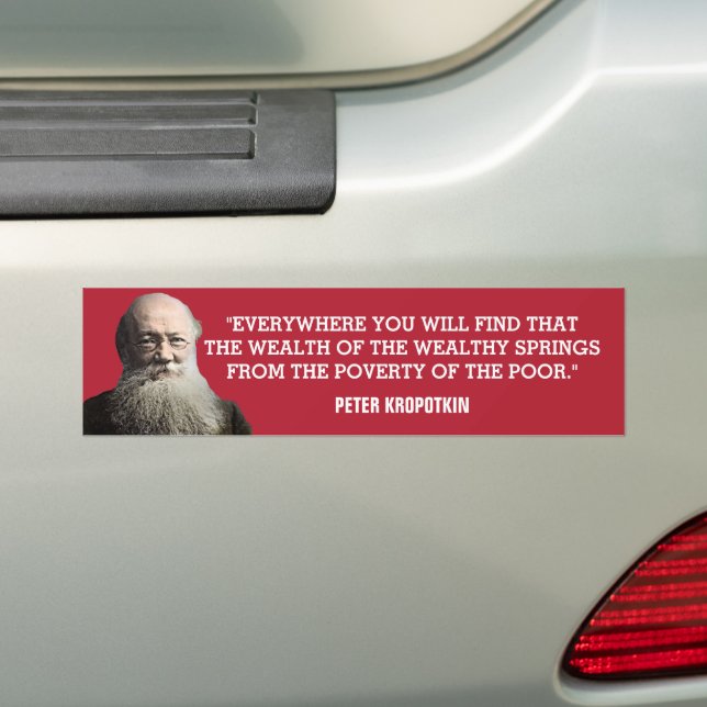 Pegatina Para Coche Peter Kropotkin Wealth Cita del parachoques (en coche)