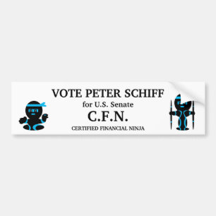Pegatina Para Coche Peter Schiff, senado de Connecticut