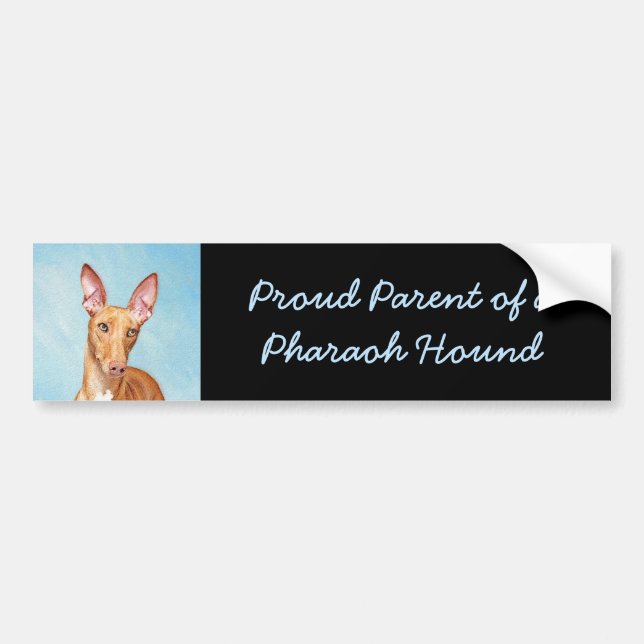 Pegatina Para Coche Pharaoh Hound Painting - Cute Original Dog Art (Frente)
