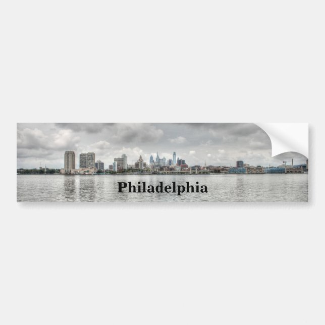 Pegatina Para Coche Philly Skyline (Frente)