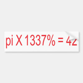 Pegatina Para Coche pi X 1337% = 42