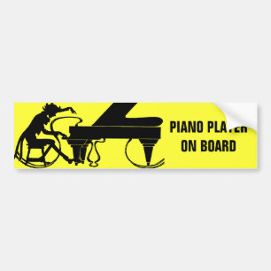 Pegatina Para Coche ¡Pianista a bordo!
