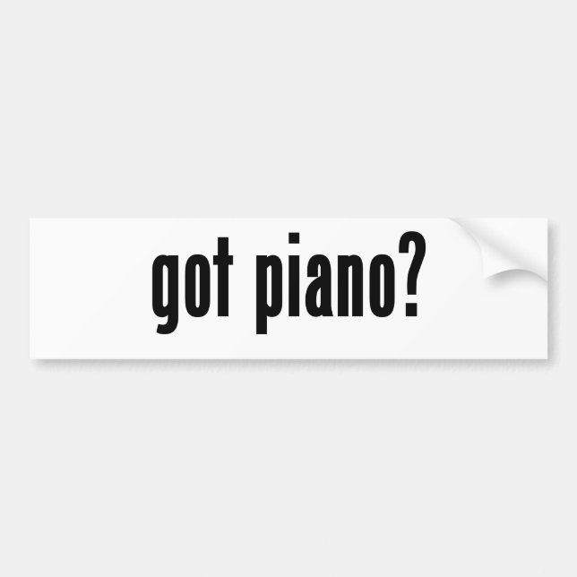 Pegatina Para Coche ¿piano conseguido? (Frente)