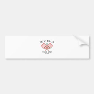 Pegatina Para Coche Pickle Ball Social Club EST 1965 Hombres Mujeres