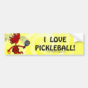 Pegatina Para Coche Pickleball se bate bien con otros