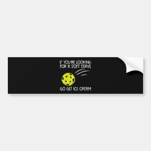 Pegatina Para Coche Pickleball Servicio Suave Obtén Helado Pickle Ball