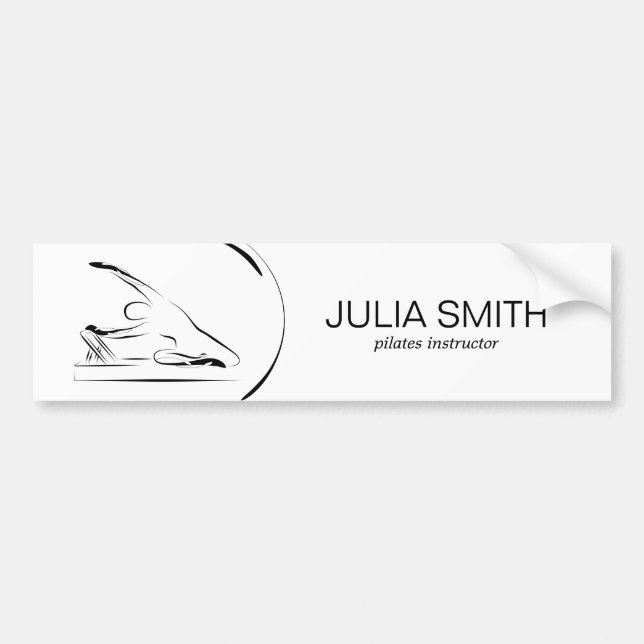 Pegatina Para Coche Pilates Mermaid en el reformador (Frente)