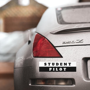Pegatina Para Coche Piloto Estudiante Avión Simple Aviación personaliz