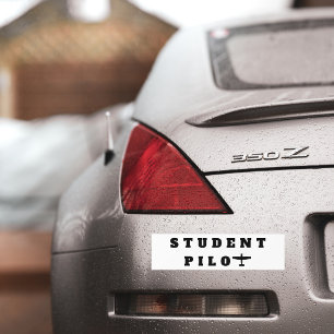 Pegatina Para Coche Piloto Estudiante Avión Simple Aviación personaliz