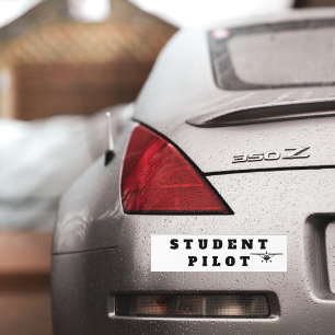 Pegatina Para Coche Piloto Estudiante Avión Simple Aviación personaliz