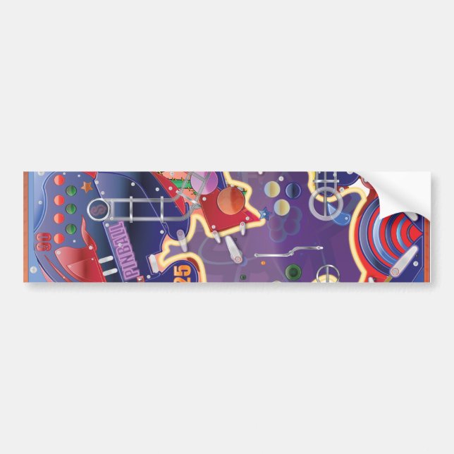 Pegatina Para Coche Pinball Machine (Frente)