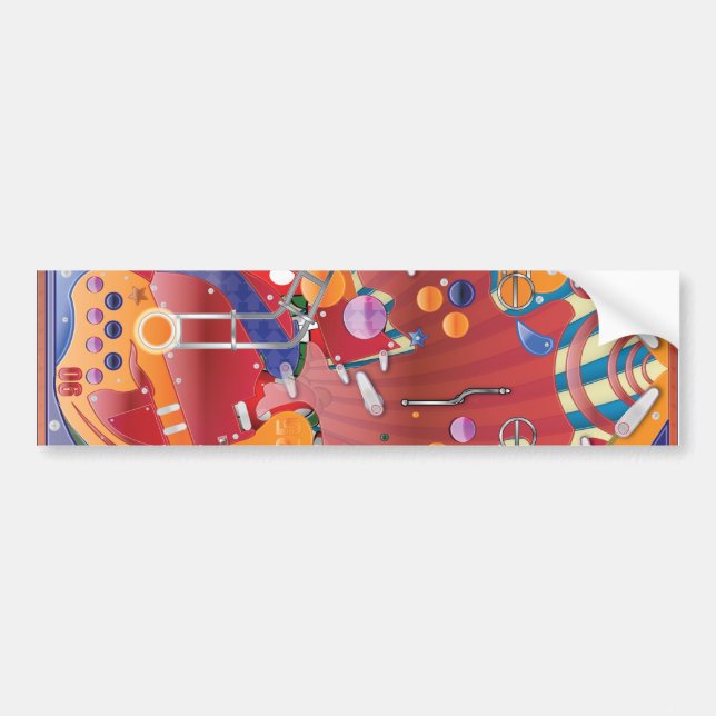 Pegatina Para Coche Pinball Machine (Frente)