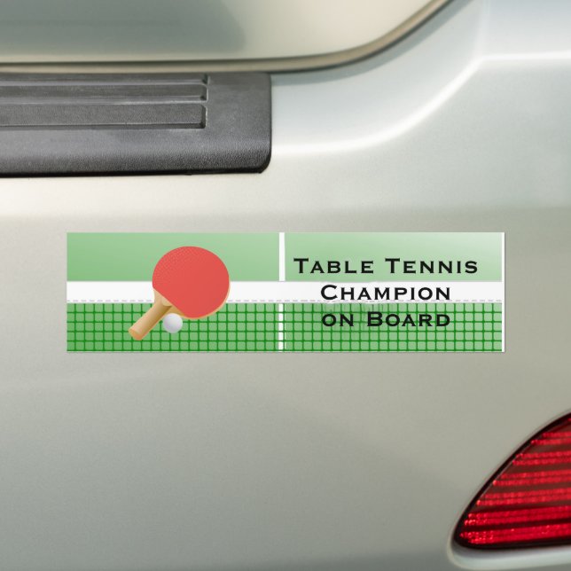 Pegatina Para Coche Ping Pong Table Tennis Design Bumper Sticker (en coche)