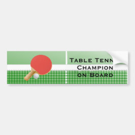 Pegatina Para Coche Ping Pong Table Tennis Design Bumper Sticker