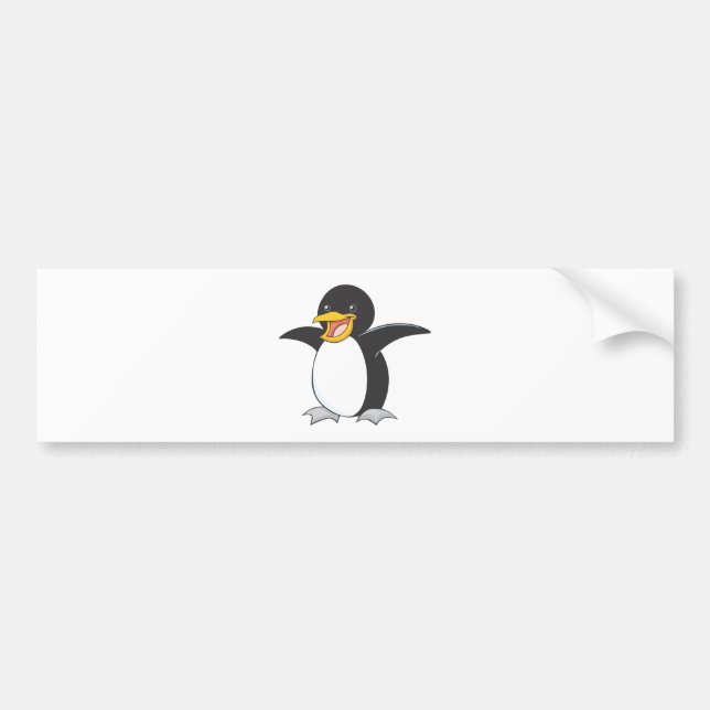Pegatina Para Coche Pingüino de emperador feliz (Frente)