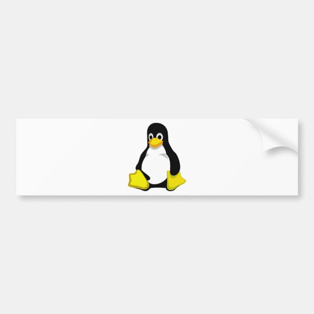 Pegatina Para Coche Pingüino Linux Tux (Frente)