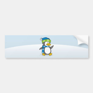 Pegatina Para Coche Pingüino pequeño caminando sobre la nieve