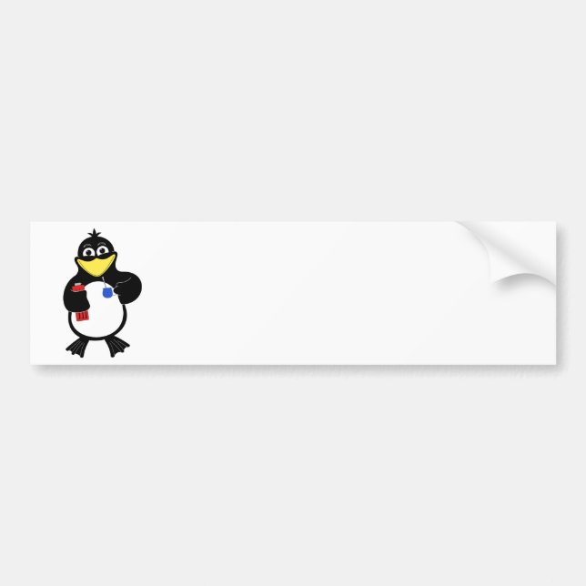 Pegatina Para Coche pingüino personalizado (Frente)