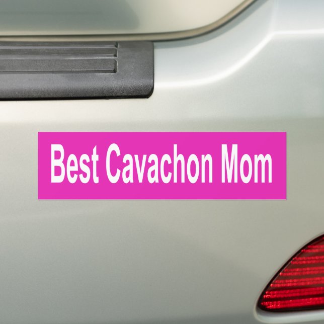 Pegatina Para Coche Pink Best Cavachon Mom Bumper Sticker Dog (en coche)