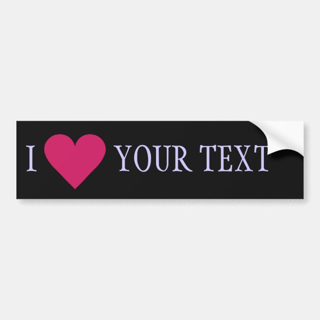 Pegatina Para Coche Pink Heart Valentine personalizado bumpersticker (Frente)