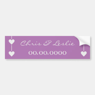 Pegatina Para Coche Pink Heart Valentine personalizado bumpersticker