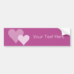 Pegatina Para Coche Pink Hearts bumpersticker, personalizar
