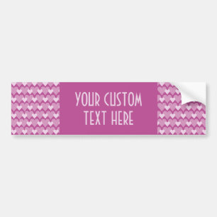 Pegatina Para Coche Pink Hearts personalizado bumpersticker
