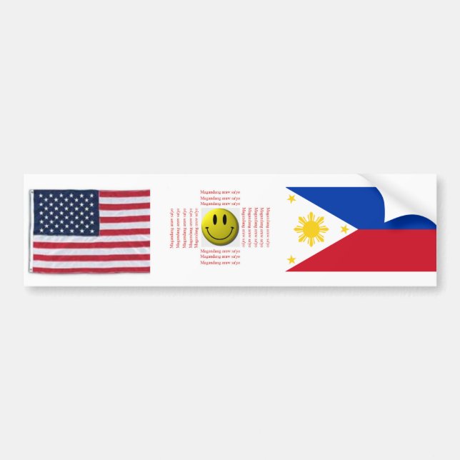 PEGATINA PARA COCHE PINOY AMERICANO (Frente)