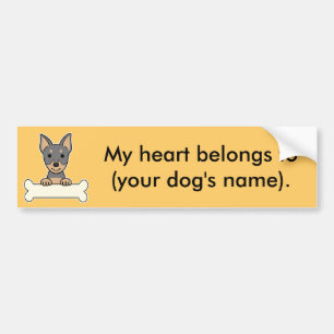 Pegatina Para Coche Pinscher miniatura personalizado
