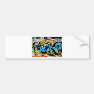 Pegatina Para Coche Pintada del Sicko en la pared texturizada