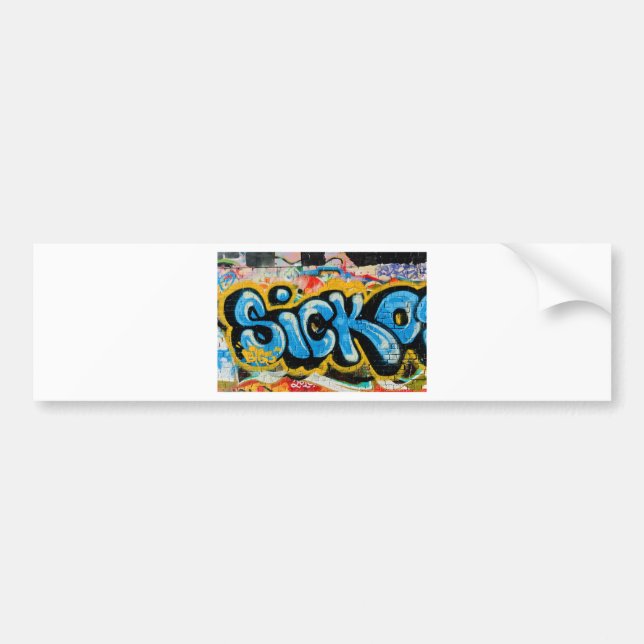 Pegatina Para Coche Pintada del Sicko en la pared texturizada (Frente)