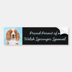 Pegatina Para Coche Pintado español de Springer galesa - Arte de perro