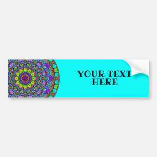 Pegatina Para Coche Pintado manual Mandala Clock Face 4