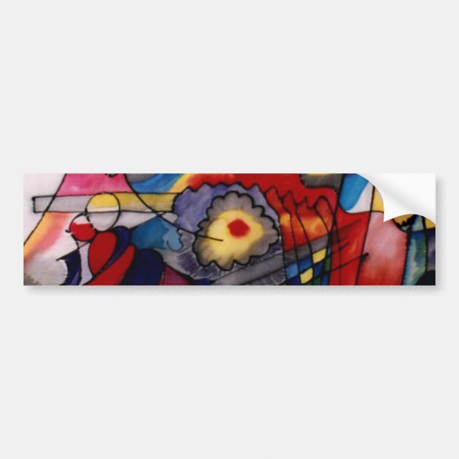 Pegatina Para Coche Pintura abstracta de Kandinsky 1913 (Frente)