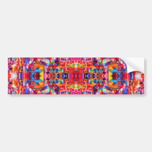 Pegatina Para Coche Pintura abstracta de ondas de múltiples colores li