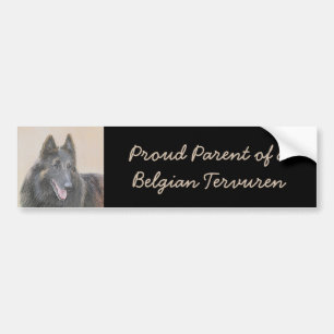 Pegatina Para Coche Pintura belga de tervuren - Arte típico de perro 