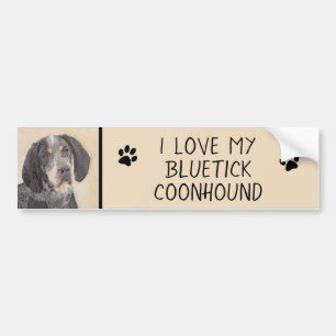 Pegatina Para Coche Pintura de la cola de Bluetick - Ar de perro origi