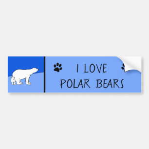 Pegatina Para Coche Pintura de oso polar y de cachorro - Arte de vida