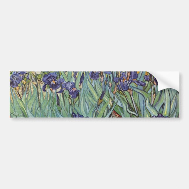 Pegatina Para Coche Pintura impresionista de Van Gogh Irises (Frente)
