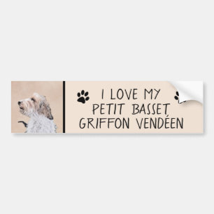 Pegatina Para Coche Pintura Petit Basset Griffon Vendéen - Arte de per