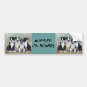 Pegatina Para Coche Pirata e hijas - pastores australianos