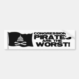 Pegatina Para Coche Piratas del congreso