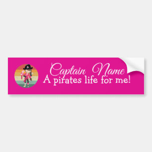 Pegatina Para Coche Piratas Fiestas Chicas rosados SUNSET