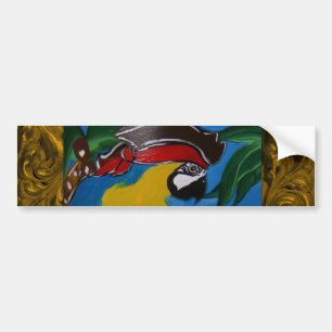Pegatina Para Coche Pirate Parrot